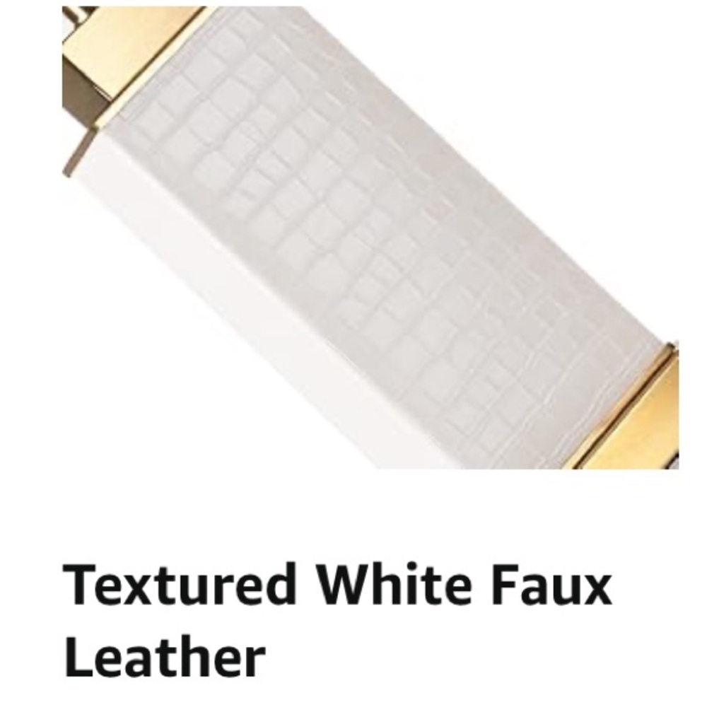 NEW! 2 Touch Control Table Lamps Rectangle Shade Faux Leather Snakeskin White - Picture 9 of 13